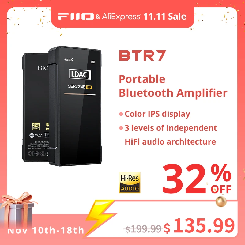 FiiO BTR7 with MQA, USB
