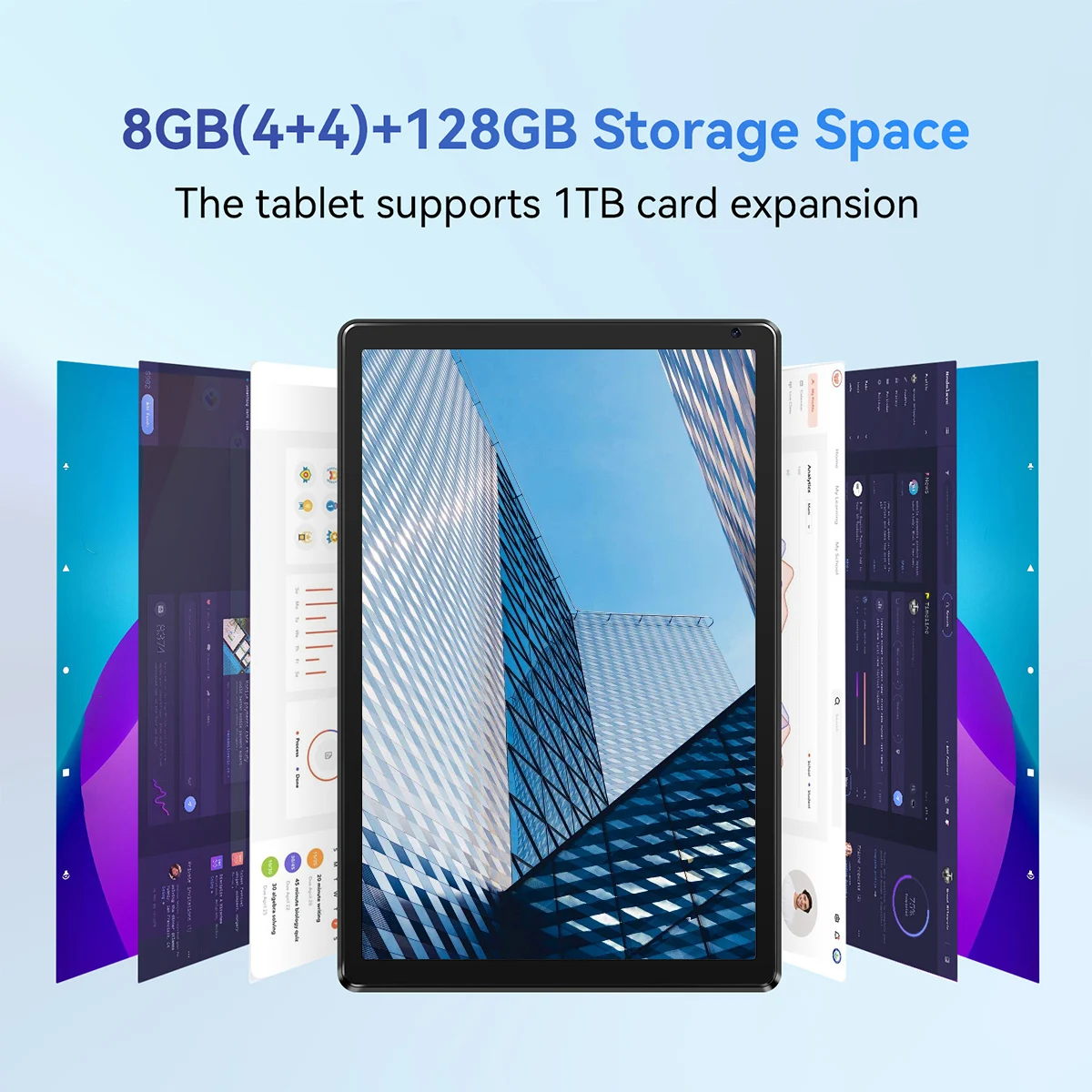 AEEZO 10-дюймовый планшет Android 13 Octa-Core 8 (4+4) ОЗУ 128 ГБ ПЗУ (1 ТБ TF) Планшет с Bluetooth5.0 WiFi 6 Планшет с быстрой зарядкой