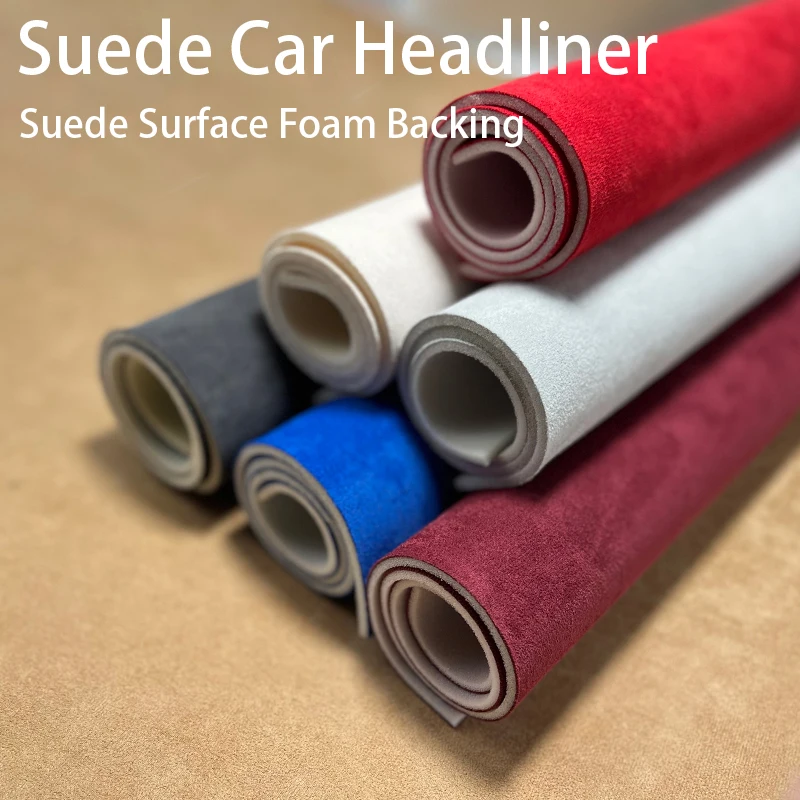 

Замшевый материал для подголовника автомобиля для ремонта потолочного вкладыша автомобиля, ткань на крышу автомобиля, подкладка салона с пенопластовой спинкой 100/200/300x140 см