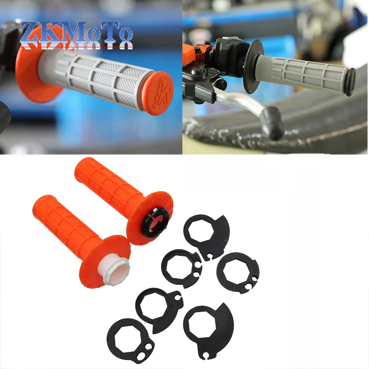 AliExpress UK Motorcycle Grips 7/8" 22mm Hand Grip W/ The Snap-on Cam for Yamaha Honda Kawasaki Suzuki KTM Dirt Bike Motorbike Handlebar