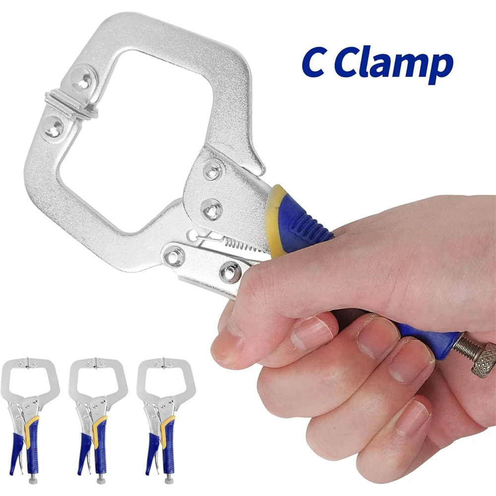 1PC Metal C Clamp,6 inch Welding Clamps Set, Welding Locking C Clamps Face Clamps for Woodwork Adjustable Fastener Quick Release