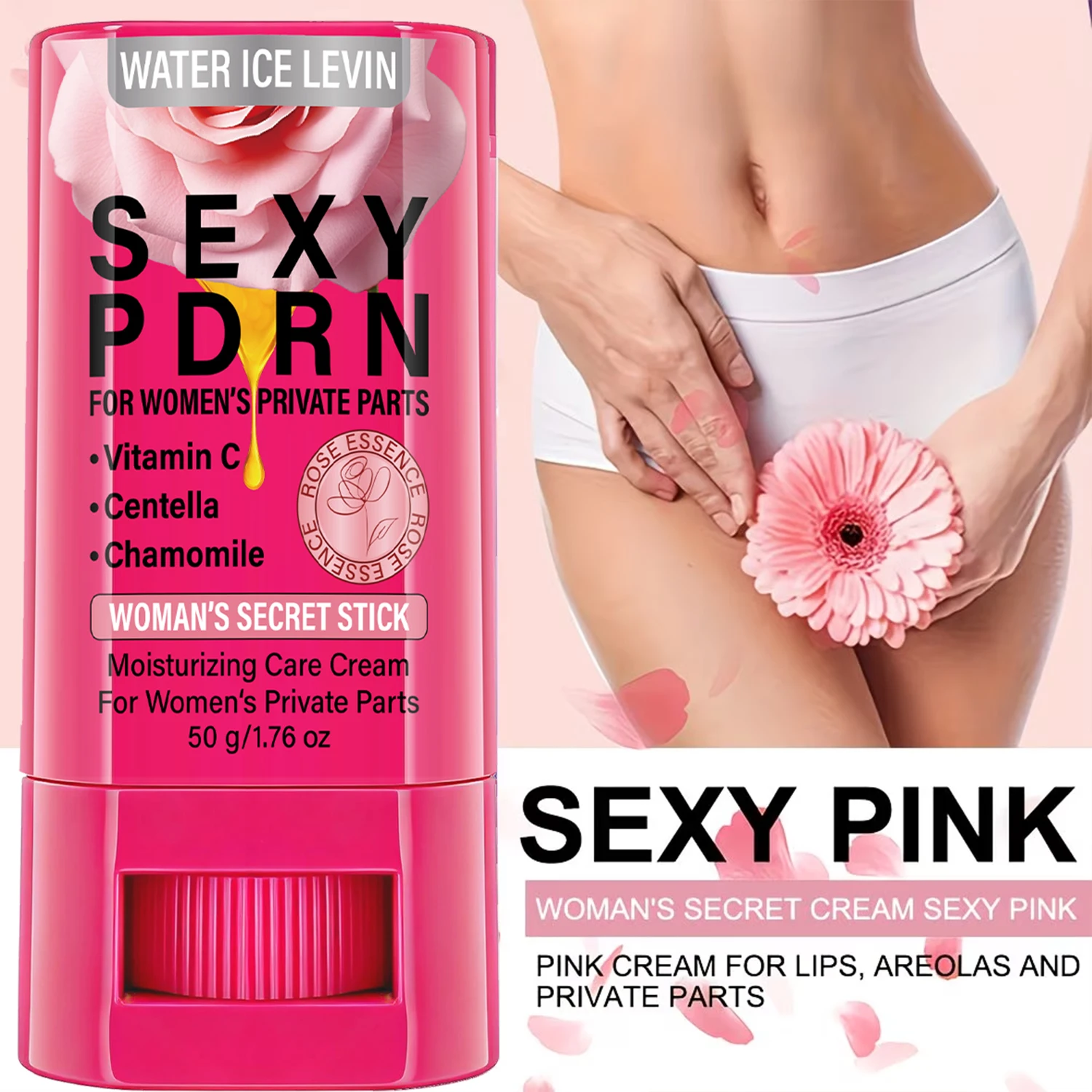 Water Ice Levin Women Skin Care Stick Centella Chamomile Vitamin C Extract Moisturizing Portable Body Lotion Balm 50g