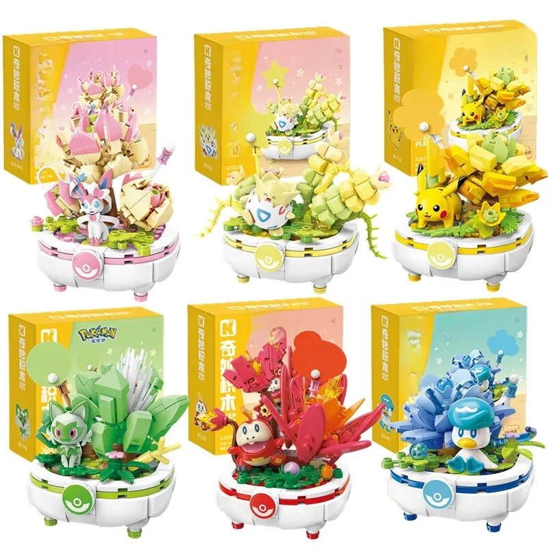 Keeppley Bausteine Pokemon Spielzeug Pikachu Sylveon Togepi Sprigatito Fuecoco Bausteine Kindergeburtstagsgeschenk ﻿