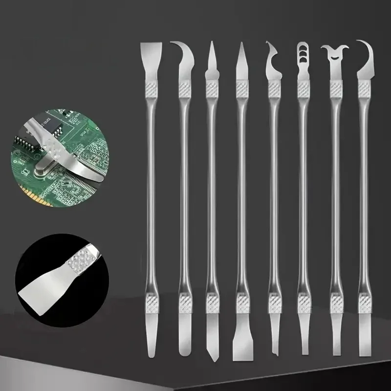 8 sztuk wielofunkcyjny procesor nóż do podważania telefon komórkowy chip komputerowy demontaż elektroniki narzędzia do naprawy — 2