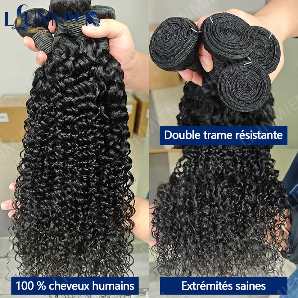 Paquetes de Cabello Rizado 26 Pulgadas Cabello Humano Brasileño Crudo Paquetes de Cabello 100% Cabello Humano Extensiones para Mujeres 12A Grueso Paquetes de Cabello Humano 2