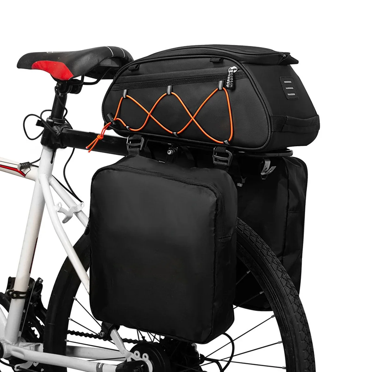 AliExpress 3 in 1 Bike Rack Bag Trunk Bag Waterproof Bicycle Rear Seat Bag Cooler Bag with 2 Side Hanging Bags