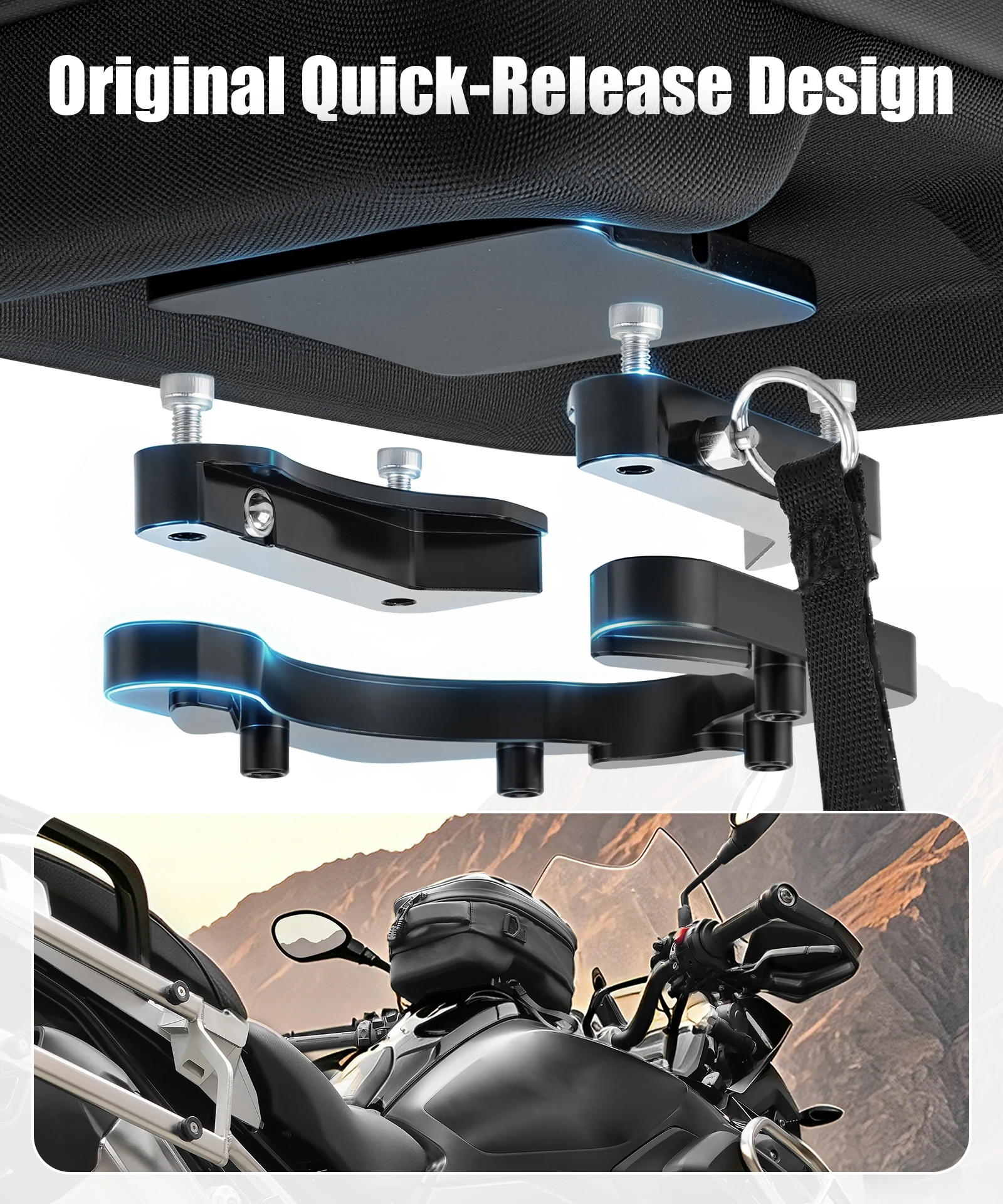 Tankrucksack Push-Pull Schnellverschluss-System für Yamaha Tenere 700 19-24 BMW R1250GS Adventure 17-24 Honda CRF1100L Africa Twin 20-25 – Detail 6