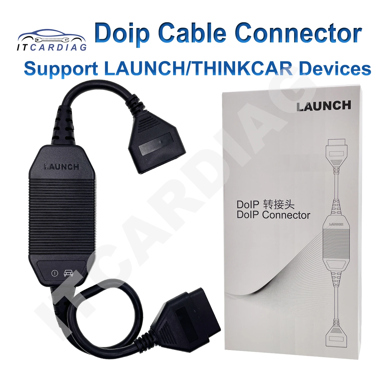 New Launch DOIP Connector Car Diagnostic Cable 16Pin For DBScar VII DBScar7 X431 PAD V X431 PRO Works With Diop Protocols Cars