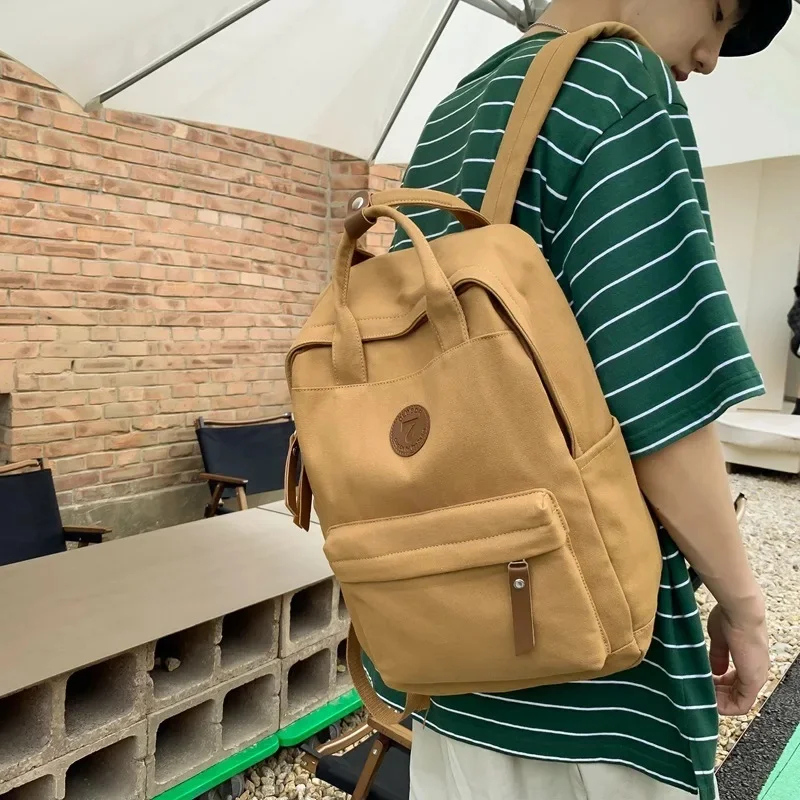 Nowy damski męski płócienny plecak uniwersytecki Mężczyźni Kobieta Retro Podróżna torba na książki Dziewczyna Chłopiec Laptop Student Moda Vintage Lady Torby szkolne — zdjęcie 2