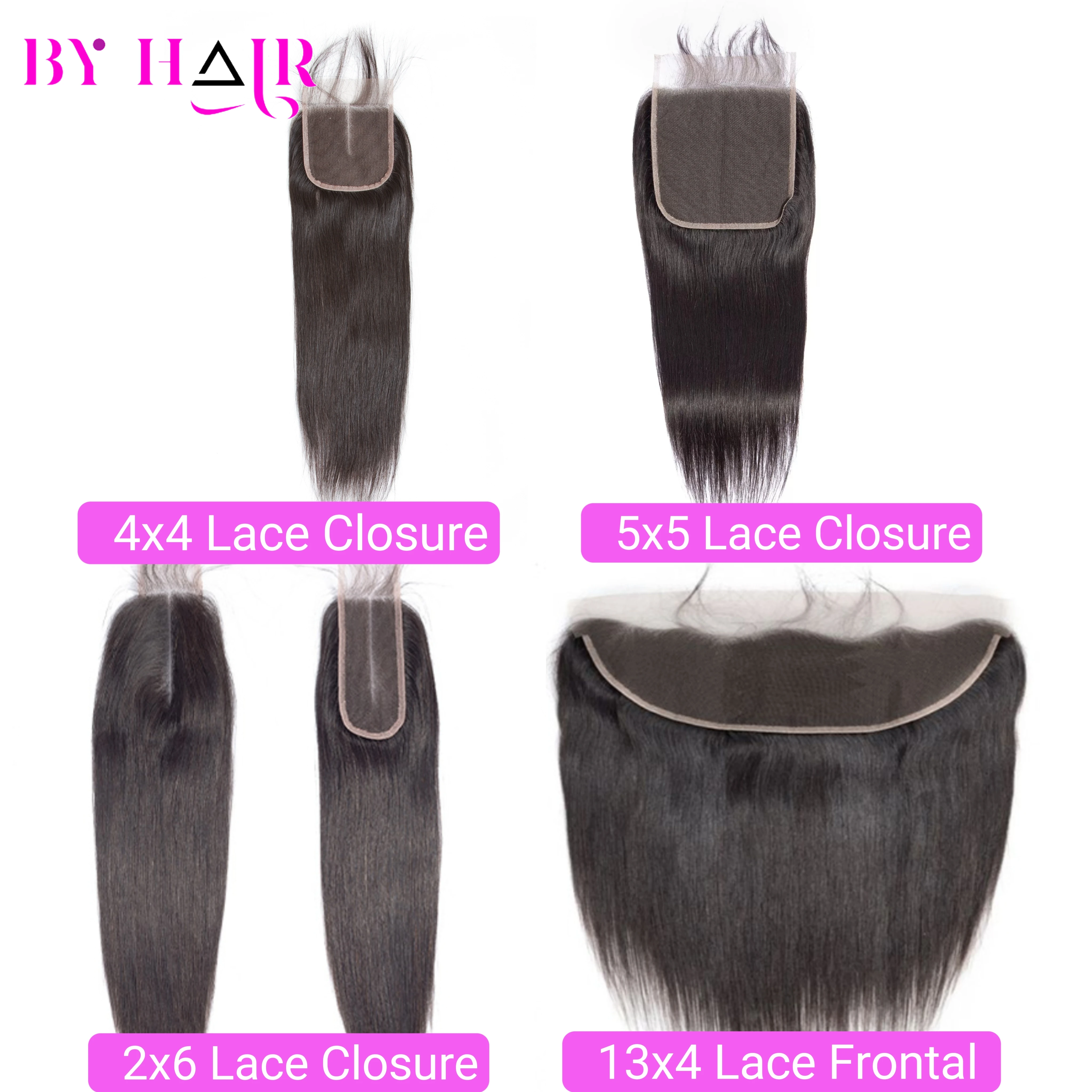 Straight 2x6 4x4 5x5 6x6 Lace Closure Human Hair Transparent Lace 13x4 Lace Frontal Human Hair Ear to Ear Frontal Extensions