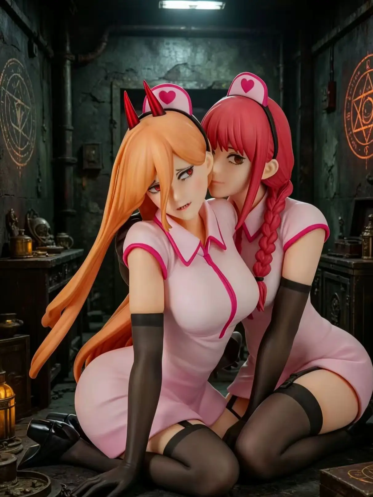 

Nurse uniform PavaandMachima anime game peripheral models, trendy toys, anime figurines, table decorations, and birthday gifts