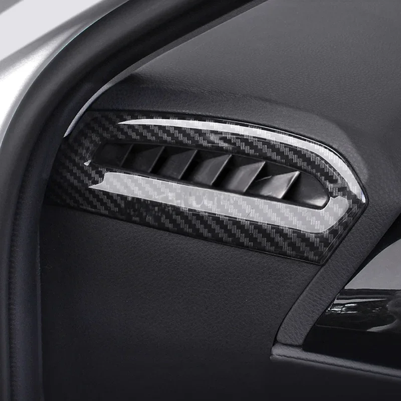 For Toyota Camry Hybrid 2018-2024 Carbon Fiber Interior Center Console Dashboard Air Vent Cover Trims Accessories