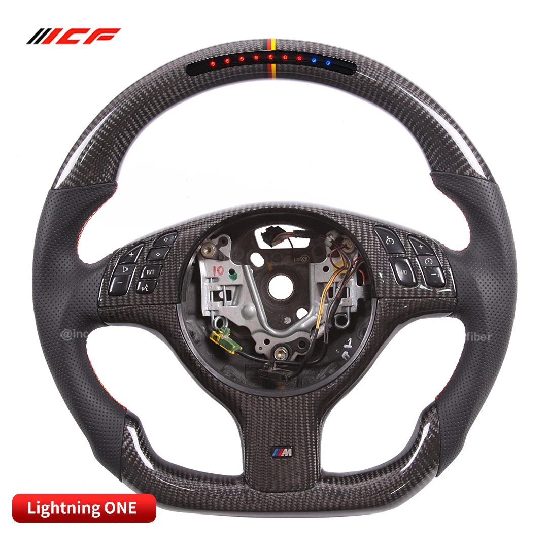 Carbon Fiber LED  Steering Wheel for r BMW  3 Series  M E82, E39 E46 M3 5 Series 1 Series