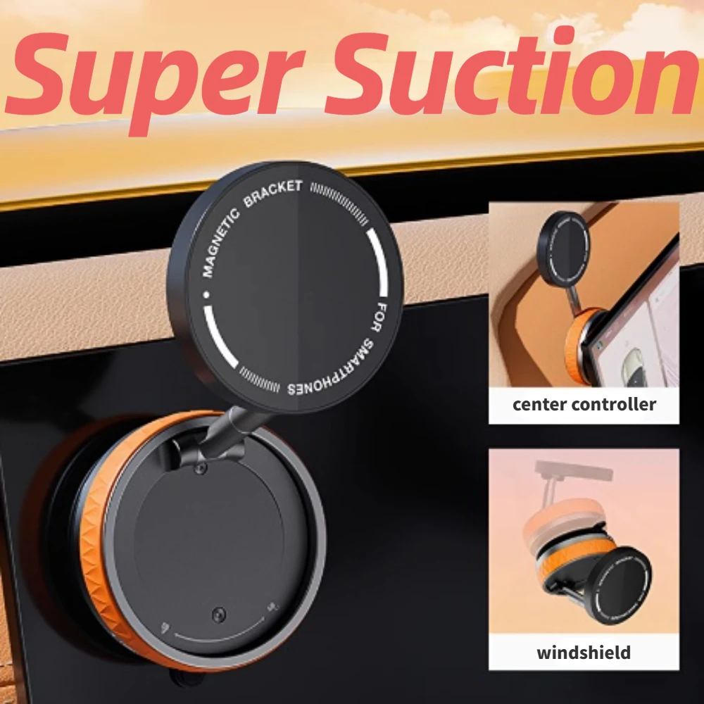 

Skidproof Vacuum Magnetic Phone Holder 360° Rotating 3-Axis Adjustable Stand for IPhone 16 15 Universal Car Multi-Scene Mount