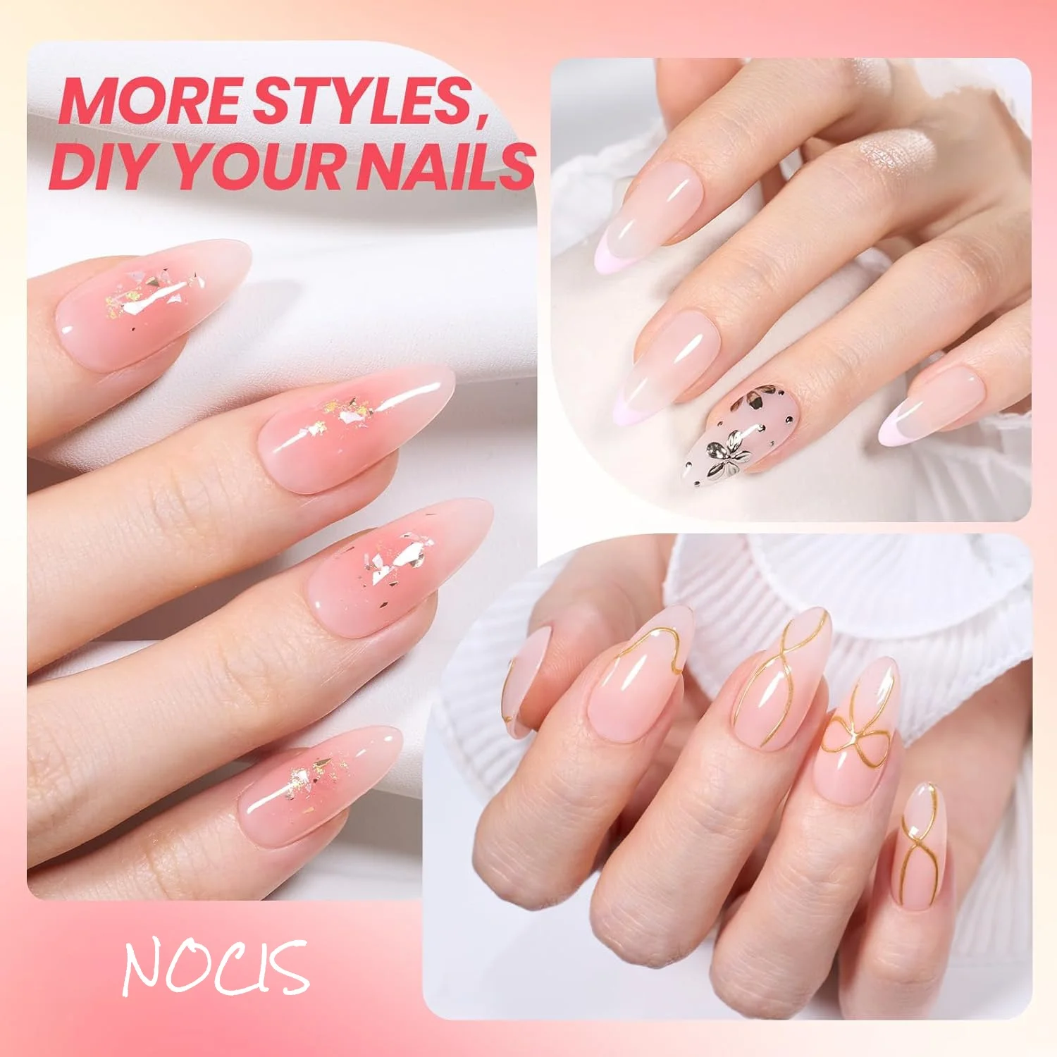 NOCIS Manicure Poly Extension Gel Kit, Set Polygel/Nail Gel for Nails - Spring and Summer Limited Edition Valentine's Day Gift. gallery 4