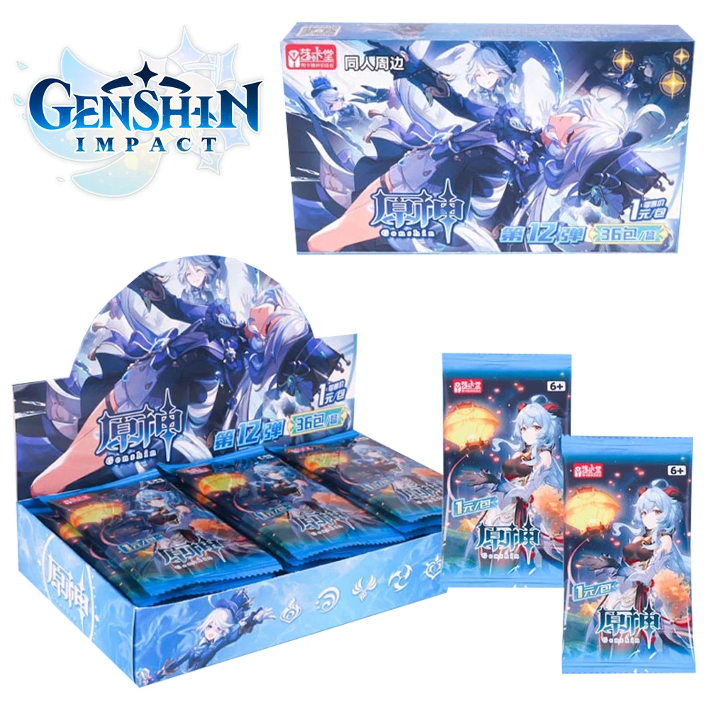 

Genshin impact Card Game Anime TCG Collection Pack Booster Box Rare SSR Anime Collectible Card Family Table Game Card Toy