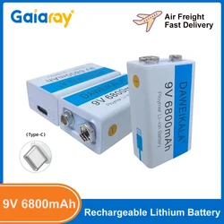 New 9V 6800mAh Li-ion Rechargeable Battery Micro USB Batteries 9V Lithium Battery for Multimeter Microphone Toy Remote Control