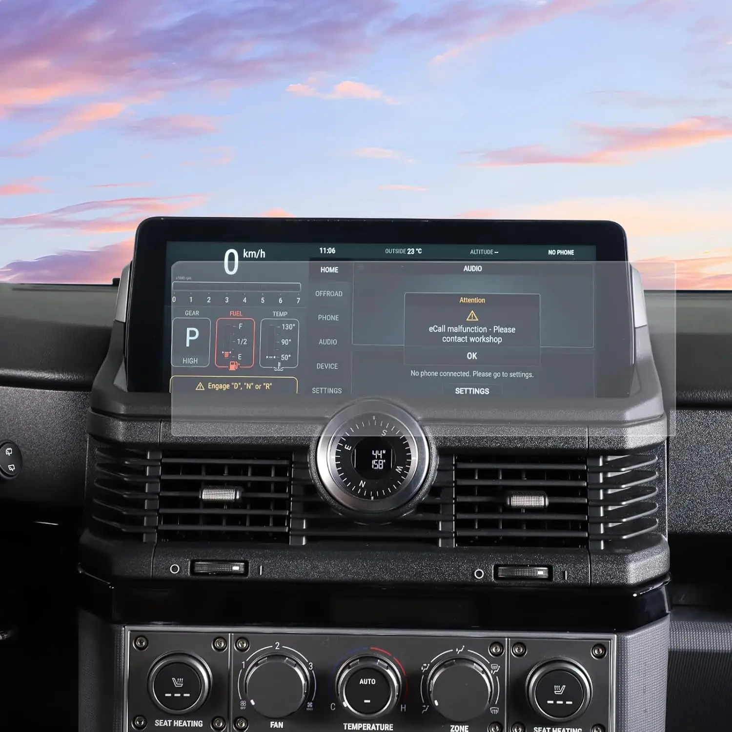 

For Ineos Grenadier 2020-2024 Car Tempered glass GPS navigation LCD Screen Protective film Anti-scratch film Car Accessories