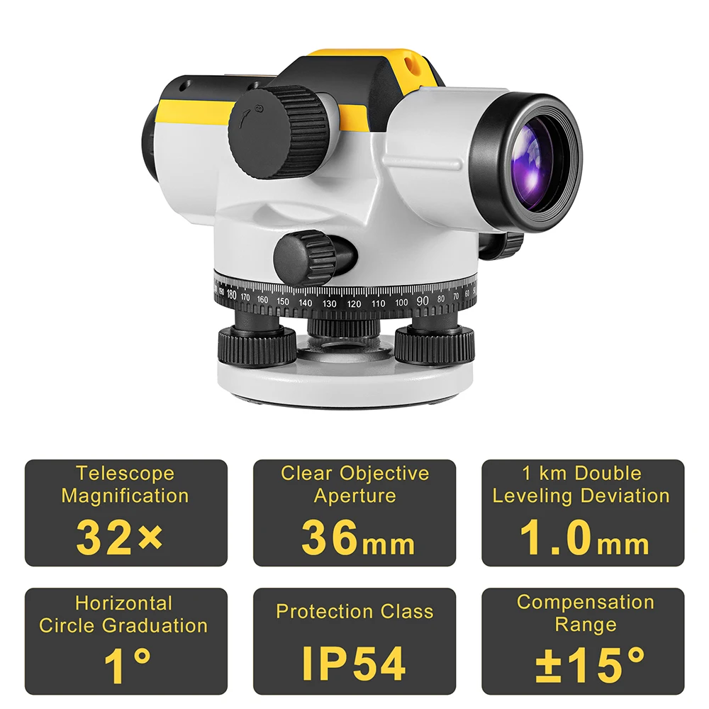 FIRECORE – niveau Laser optique 32X, outil de nivellement précis, Instrument de nivellement automatique, mesure de la hauteur, de la Distance et de l'angle