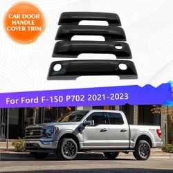 For Ford F-Series F-150 F150 F150 Lightning SuperCrew Lobo P702 2021 2022 2023 Chrome Car Door Handle Cover Trim Car Accessories