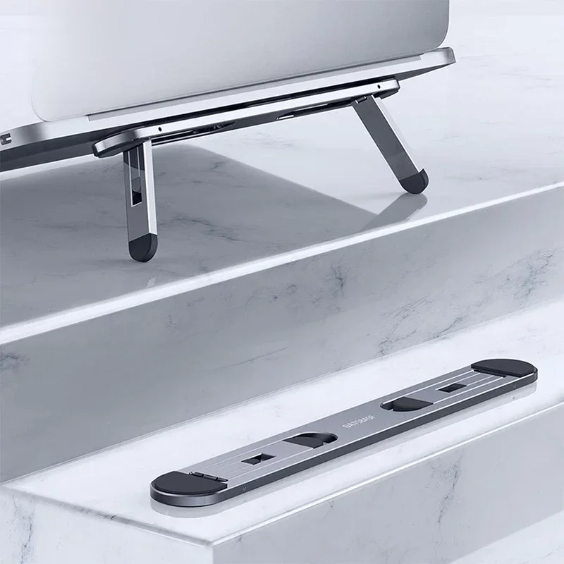 Oatsbasf Podstawka pod laptopa do MacBooka Air Pro Podpórka do tabletu Przenośna podstawka do notebooka Mini Riser Składany uchwyt na tablet Uchwyt chłodzący — zdjęcie produktu 7