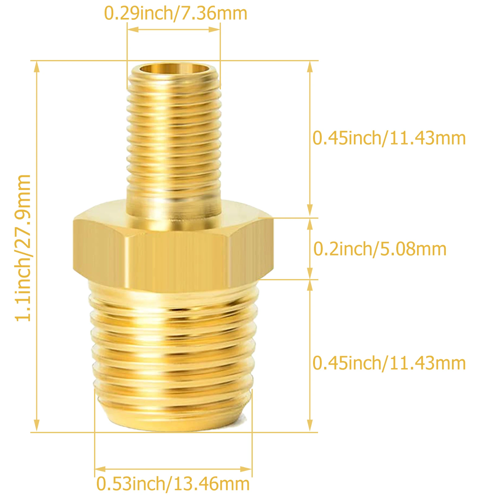 1/2/4/6PCS 1/4" NPT Expansion Tank Male Adapter Valve Filling Nozzle Brass for Air Compressor Pressure Tank Shock Absorber