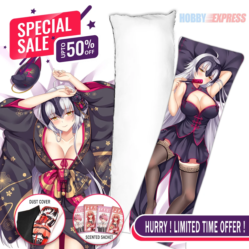 Hobby Express Anime Dakimakura Japanese Otaku Waifu Life Size Doublesided Hugging Body Pillow Cover Jeanne d Arc Fate 21141