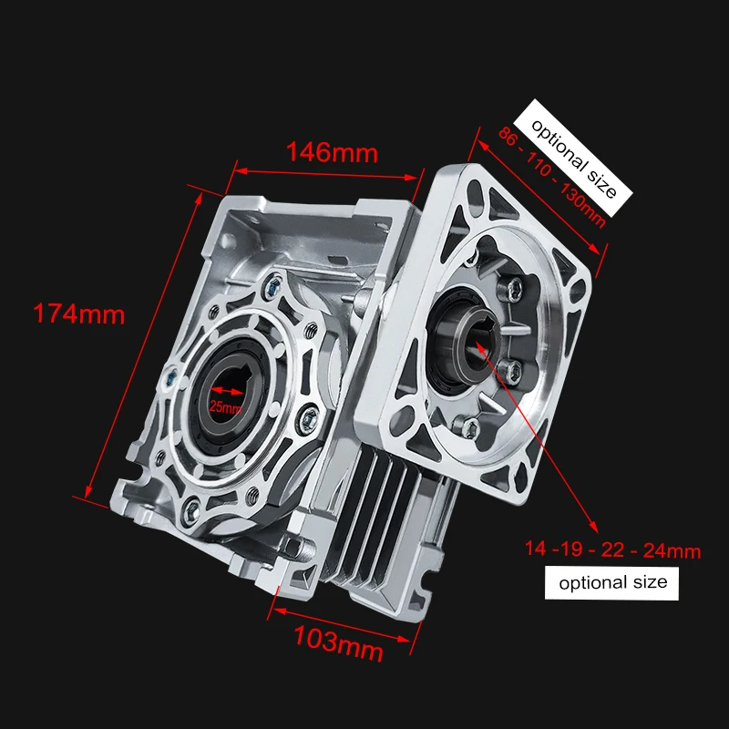 Imagem -03 - High Torque World Gear Reducer Motor Relação de Desaceleração para 100: para o Motor de Passo do Dispositivo Cnc Nmrv063