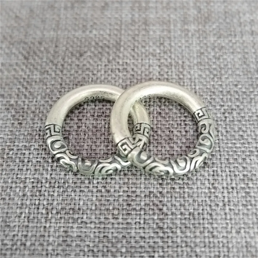 2 Pieces of 925 Sterling Silver Spiral Swirl Cloud Circle Charm Connector for Bracelet Necklace