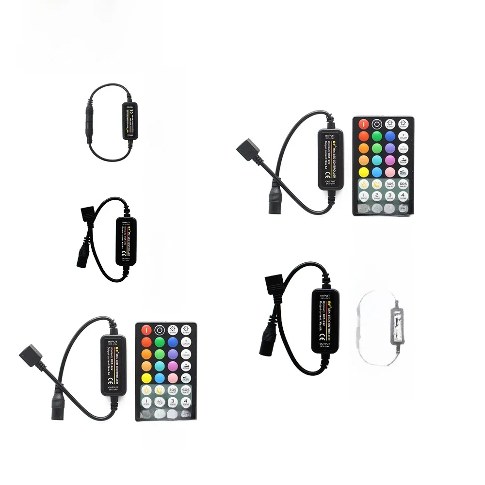 12V 4Pin RGB 24V 5Pin LED Controller 14Key 5V 28Key RF Remote Control for Single Color CCT RGB RGBW RGBCCT LED Strip Lights — zdjęcie 2