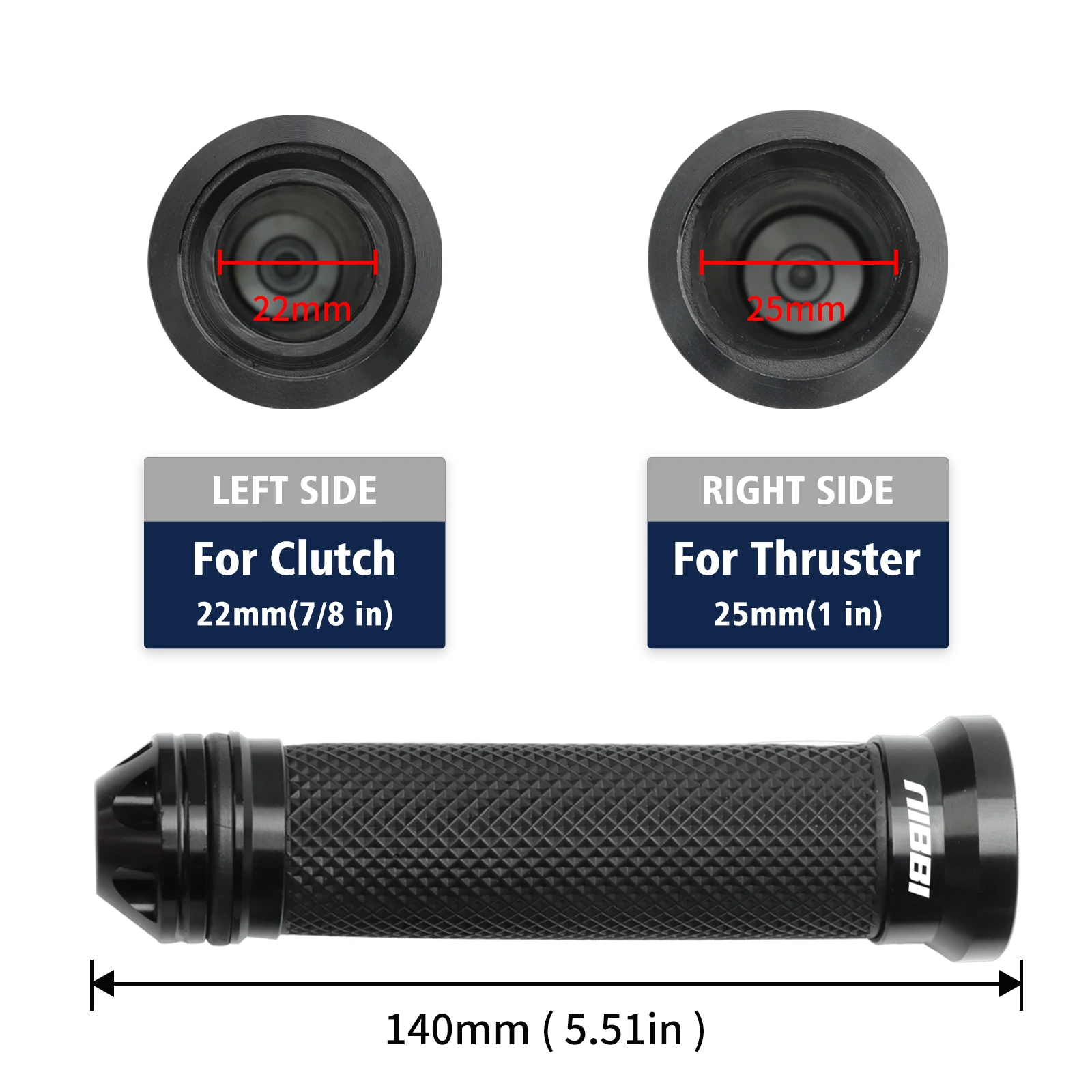 NIBBI دراجة نارية CNC خنق تويست المقود القبضات 180 سنتيمتر خنق كابل خنق مقبض مجموعة ل GY6 محرك سكوتر الترابية دراجة #4
