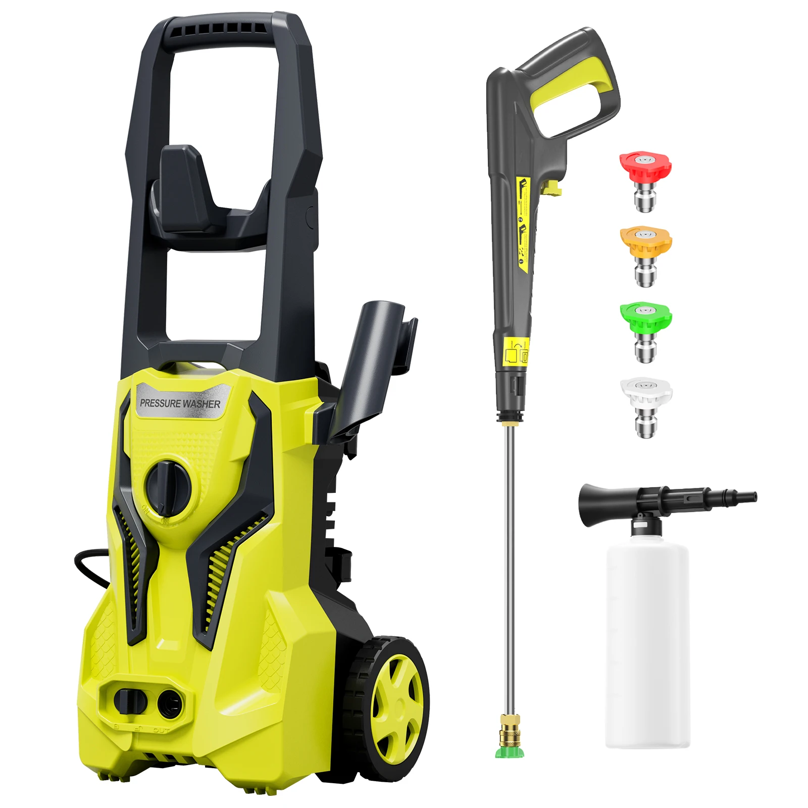 

Power Washers Electric Powered 5000PSI 3.2GPM High Pressure Washer Car Cleaning Machine for Home Driveway Patio Deck