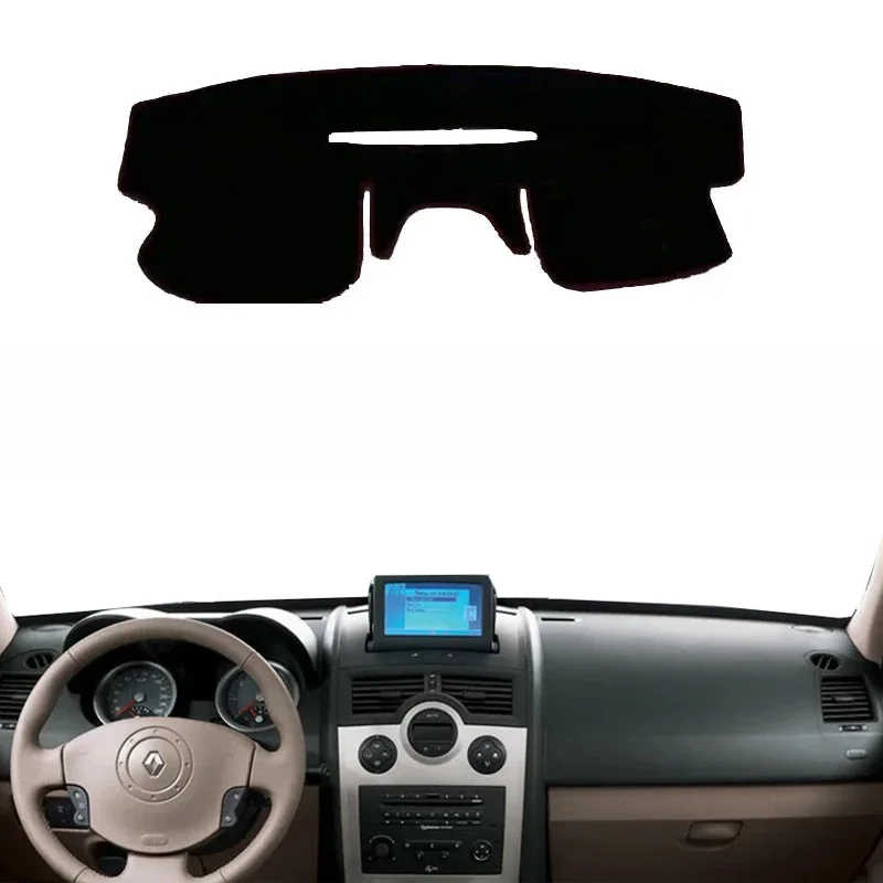 Couverture de tableau de bord de voiture à 2 couches, Cape de tapis pour Renault Megane 2 II MK2 2003 ~ 2008, accessoires Anti-UV