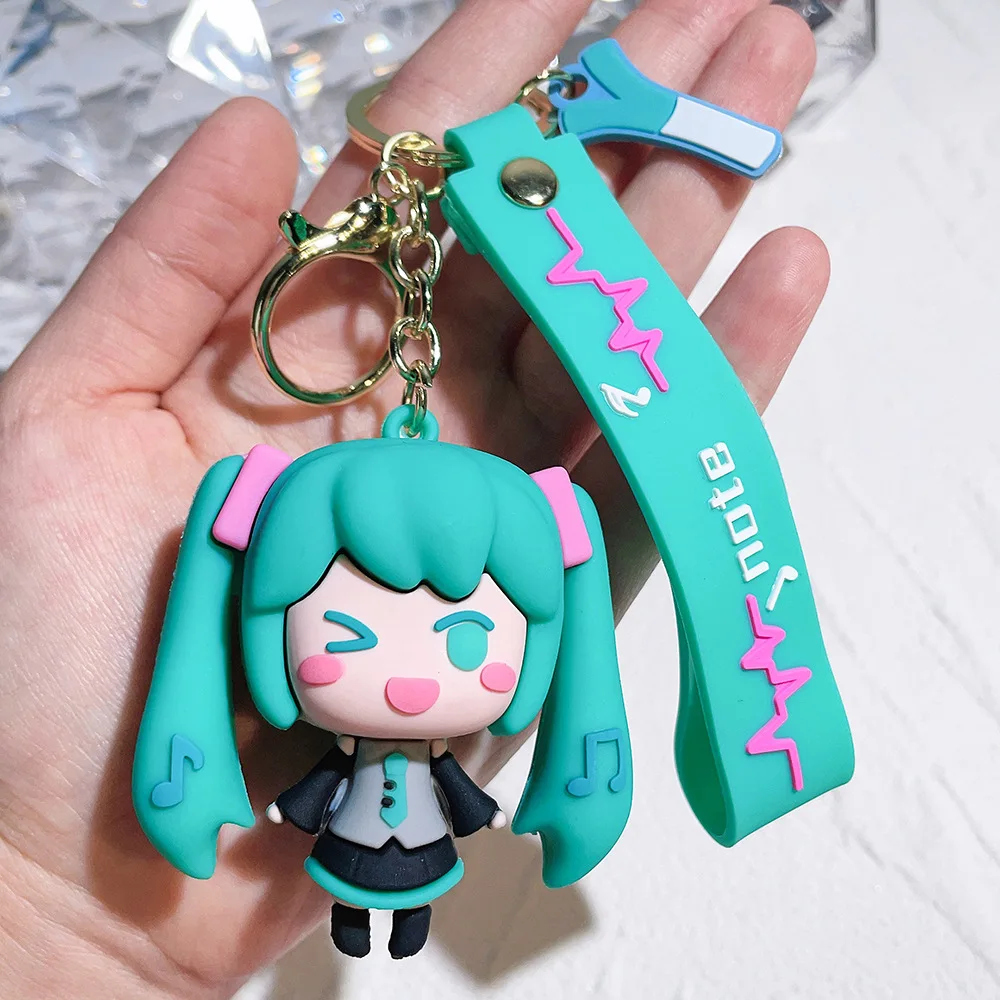 Anime nowy brelok Hatsune Miku moda biżuteria żywica figurki pcv breloczek do torby wisiorek