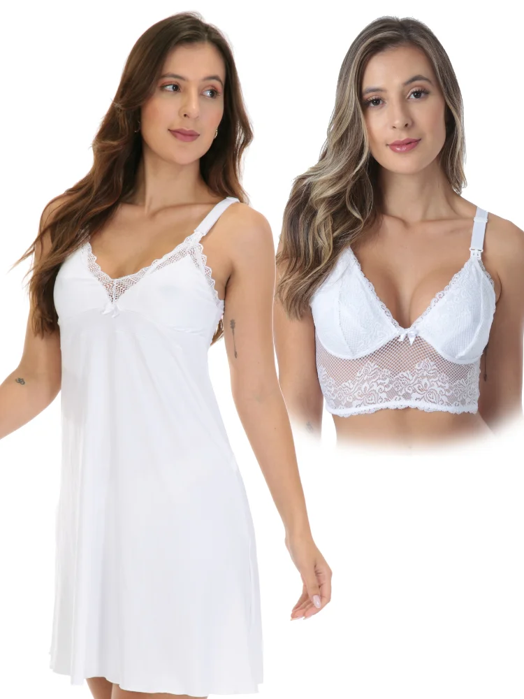 Lace Breastfeeding Bra Set Sweatshirt Women's Maternity Dress Newborn 2 Pieces Luxury