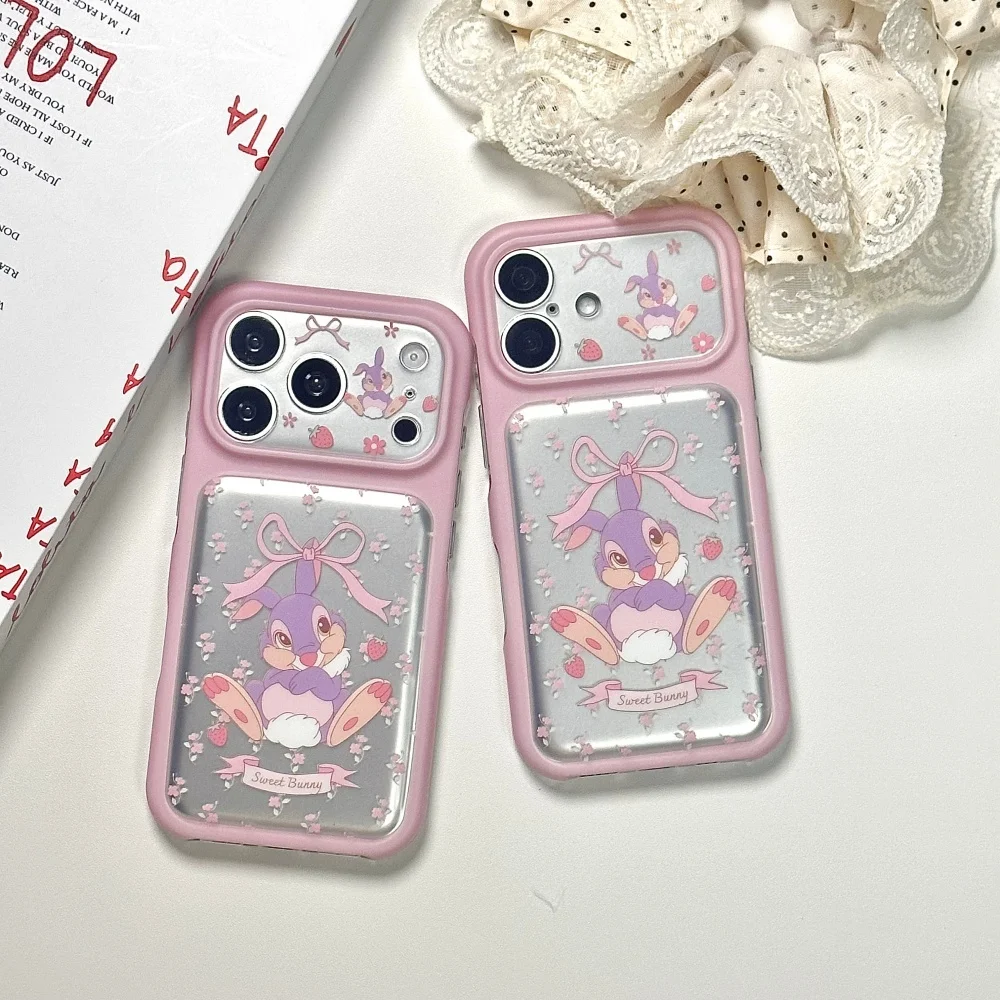 Kawaii Anime Cartoon Rabbit Phone Case for iPhone 18 Pro 17 Max 16Max 15 16 17 18 Pro Max Sweet Shockproof Protective Cases Cute