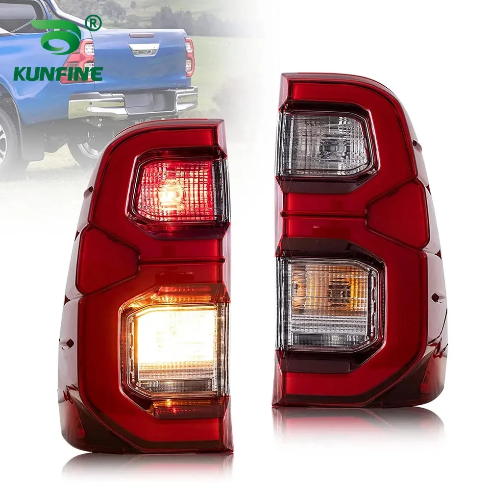 2PCs Car Tail Light Assembly For Toyota Hilux 2015-2020 Brake Light Turning Signal Light Reverse Tailights Taillamp