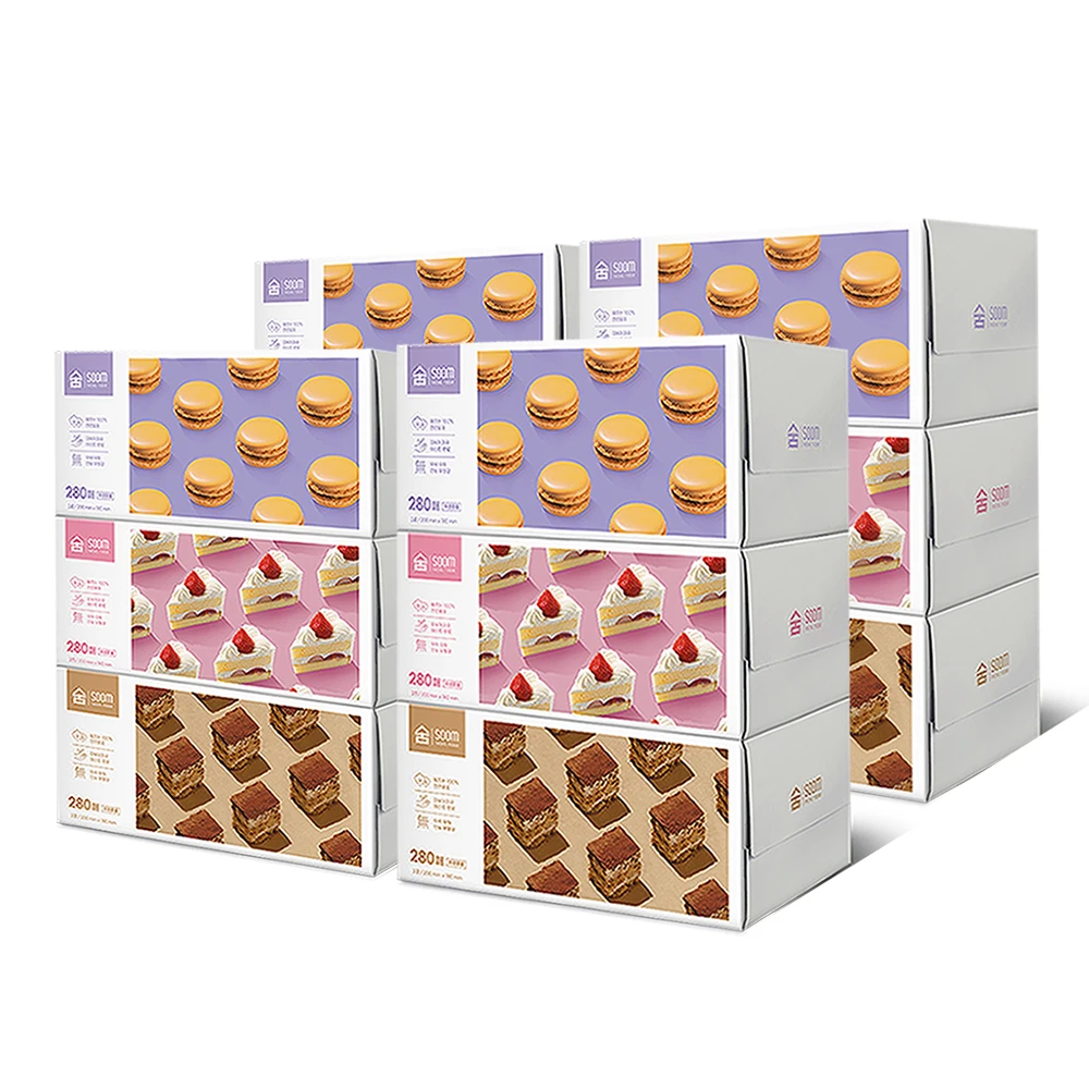 100% 천연펄프 부드러운 숨 베이직 각티슈 280매 12각