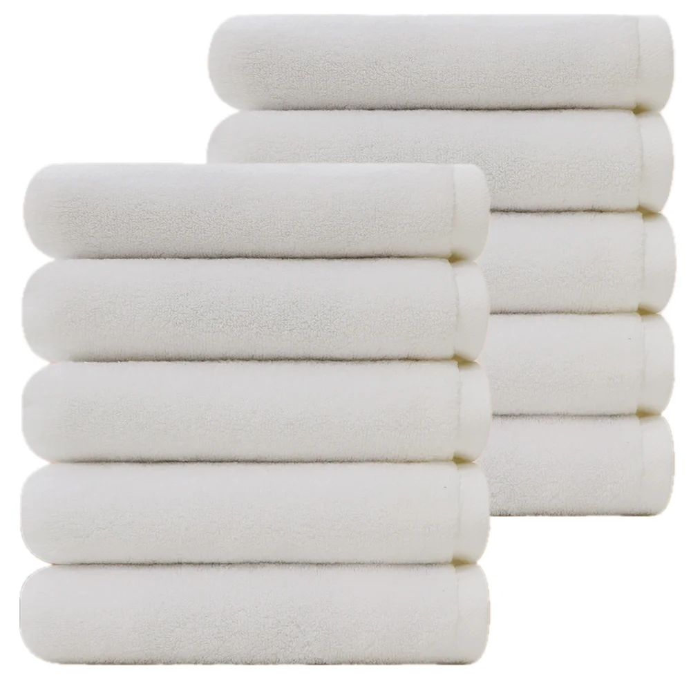 Cotton Living 200g cotton bar 100% hotel towel, White 5 sheets/10 sheets, shower towel, thick towel Hotel Bathroom Shower Towels