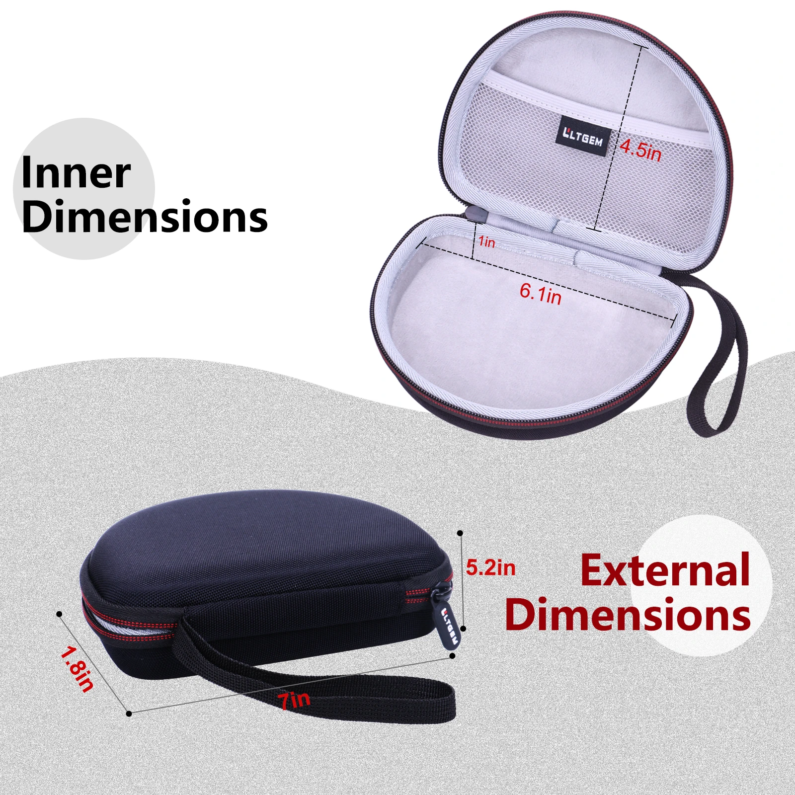 Headphone Case for JBL Tune 510BT 500BT 600BTNC T450BT 660NC JR 300BT 310BT Sony MDR-ZX110, Wired Wireless Protective Sleeve Bag image 5