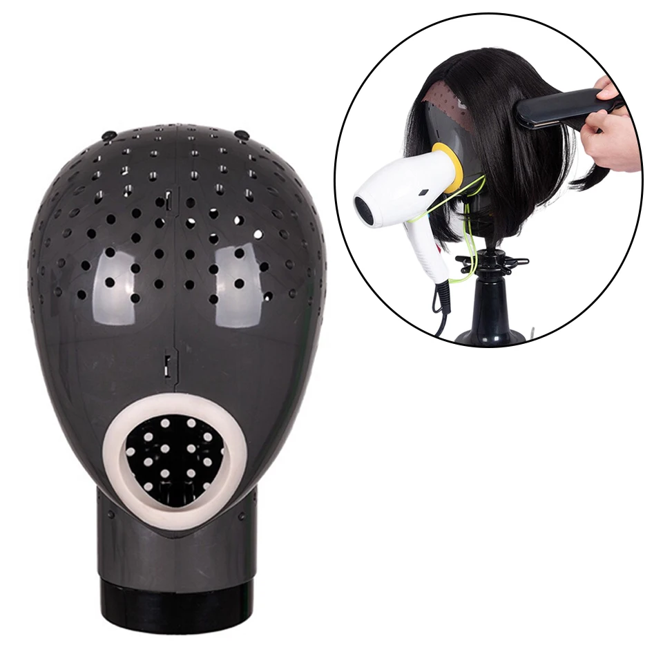 Easy to use wig head drying device for lace wig scalp cap net hair dryer material wig display head mannequin head wig