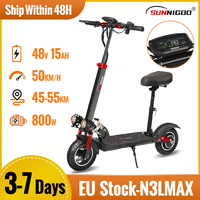 SUNNIGOO Electric Scooter for Adults, 11 inch Off-Road Electric Scooter, Foldable EScooter, 48V Lithium battery, Large Display