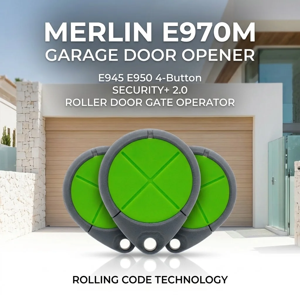 Merlin E970M Security+ 2.0 Rolling Code Handheld Transmitter for Roller Door Openers MR550EVO MR60 MR600 MR600a MR650