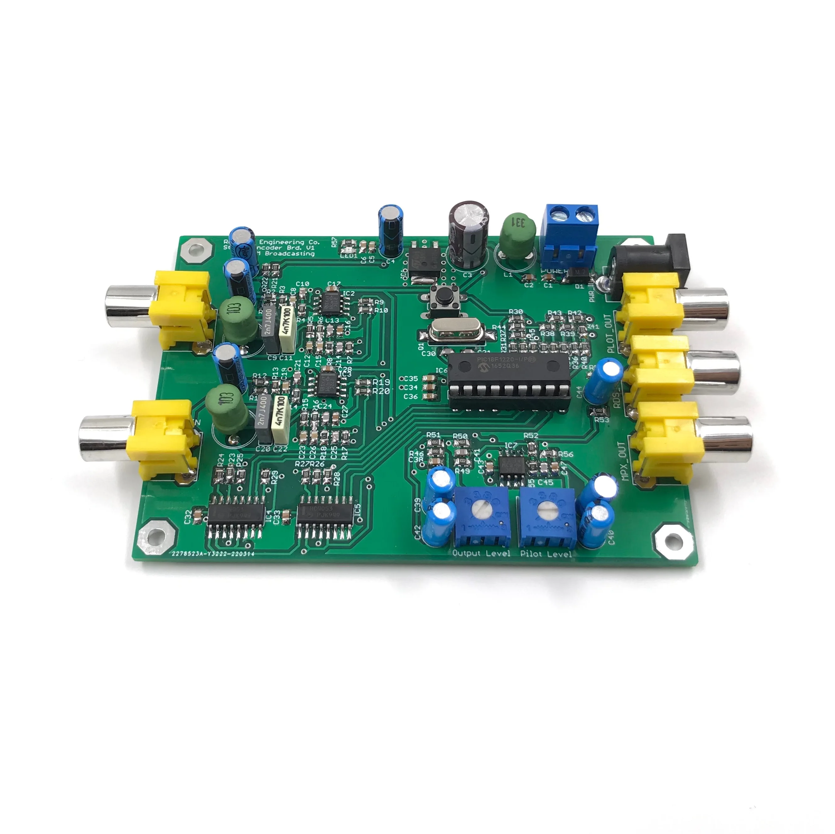 High Quality Stereo Encoder Circuit Board Coder for FM PLL Transmitter Radio Broadcast with Pilot Sync RDS Input MPX Tuner VHF