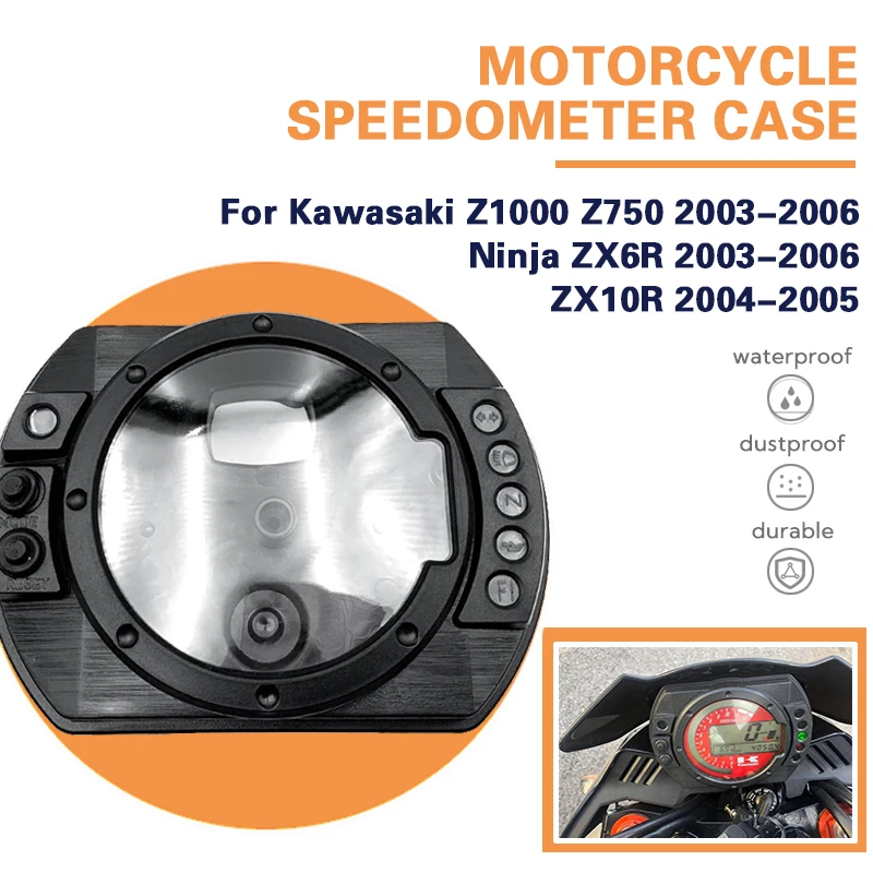 

Для Kawasaki Z1000 Z750 2003 2004 2005 2006 & Ninja ZX6R 03-06 & ZX10R 04-05 чехол со спидометром Крышка датчика корпус прибора