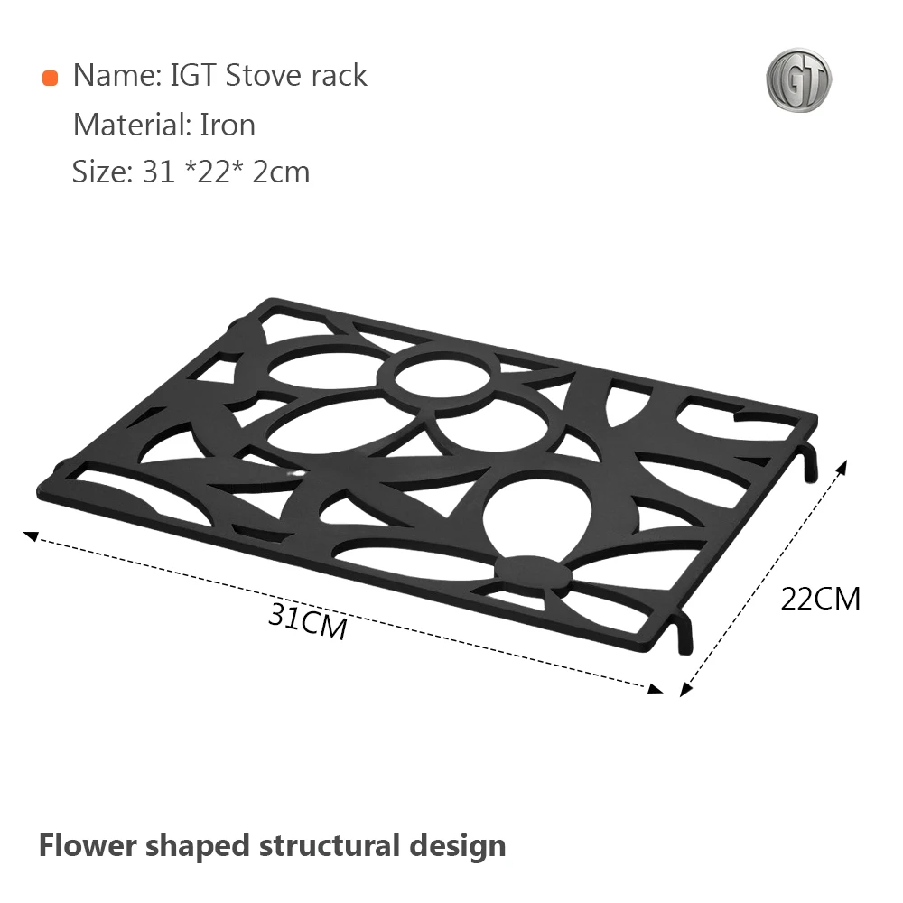 Pandatour ﻿ IGT Herdzubehör Gasherd-Modifikationsabdeckplatte Herdplatte ﻿ DIY Kreativität: Geschwärztes Camping-Equipment – Detail 8
