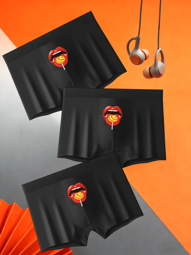 

Мужские трусы-боксеры (3 шт.), дышащие, с модным принтом, размеры S-3XL