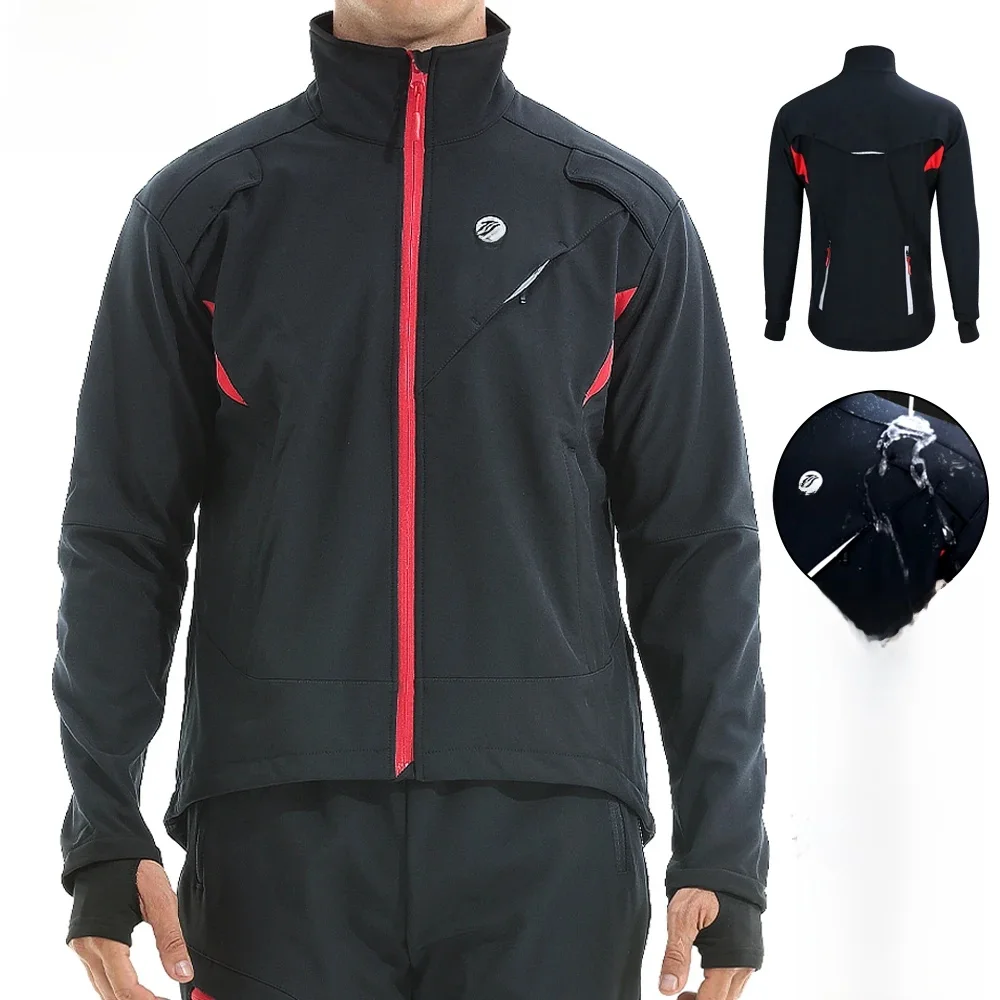 AliExpress X-TIGER Winter Cycling Jacket Fleece Thermal Coat Windproof Bicycle Clothing Autumn Outdoors Sport Cycling Camping Hiking Jacket