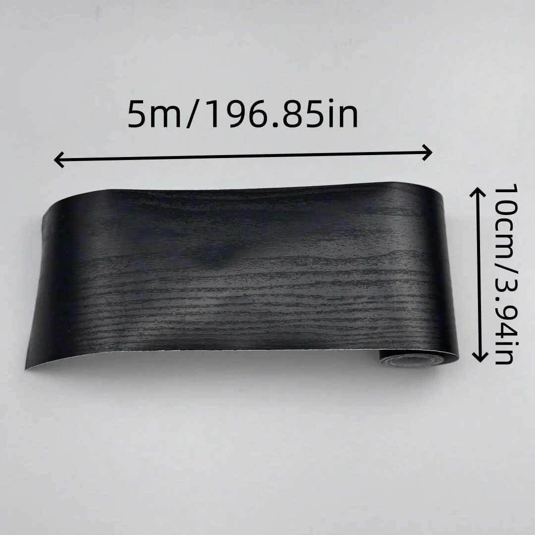 1PC 5mx10cm/20cm Imitation Wood Grain Door Frame Decoration Sticker,Bedroom and Living Room Wall Stickers,Floor Decoration Lines