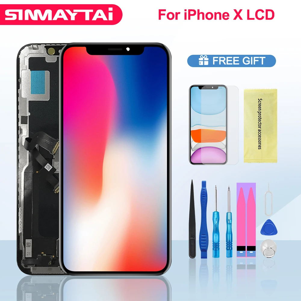 

Высококачественный ЖК-дисплей JK для iPhone X, сенсорный экран, дигитайзер в сборе, без битых пикселей, замена